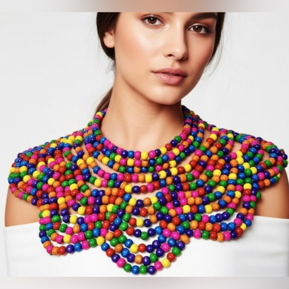 ✨NEW Multicolor Beaded Statement Collar Necklace